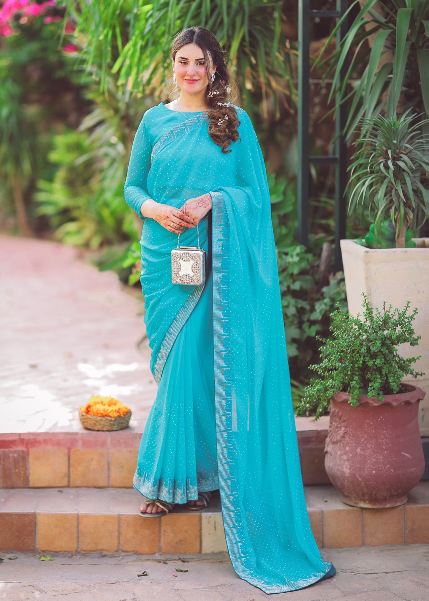 Rhinestone Saree