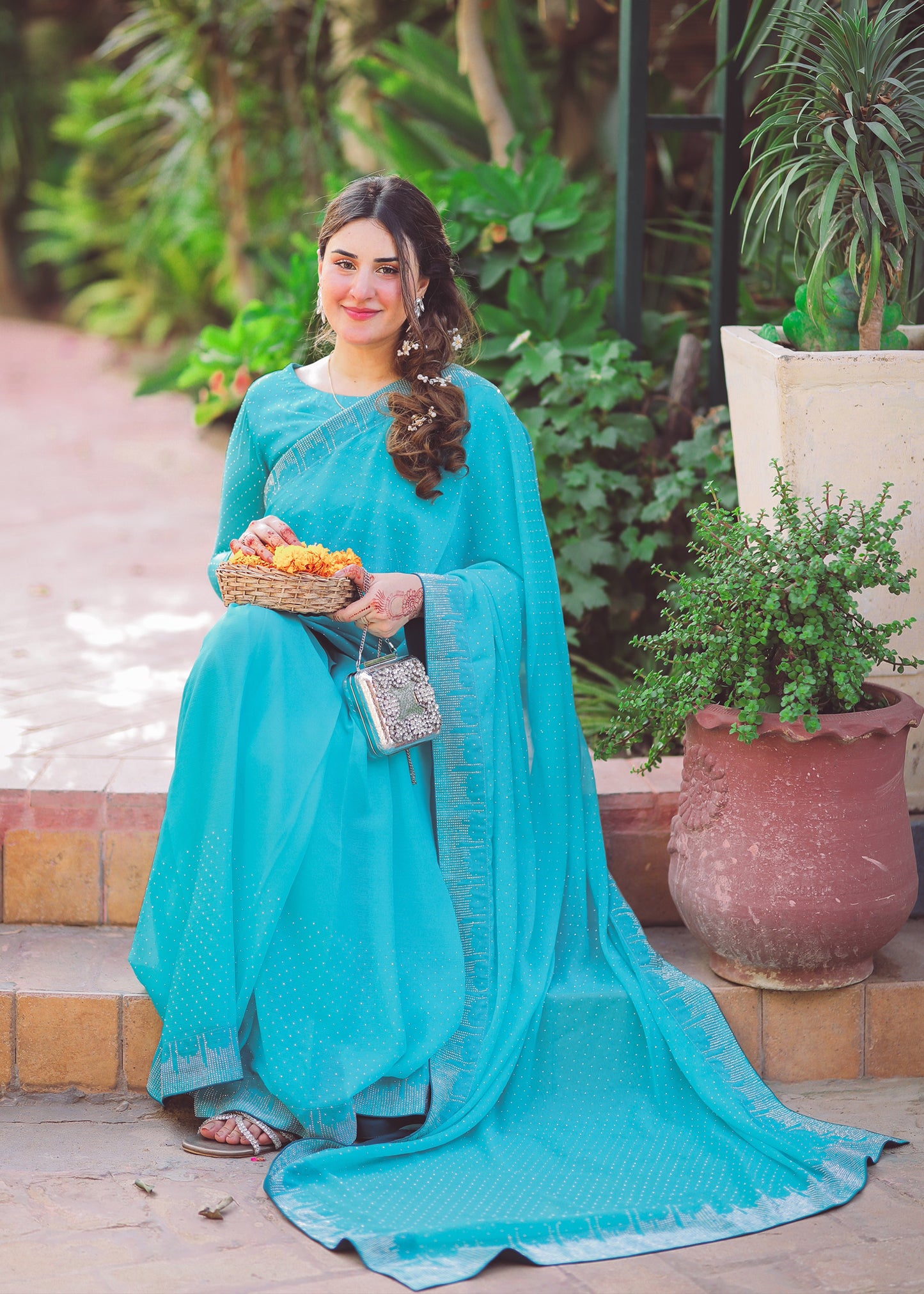 Rhinestone Saree