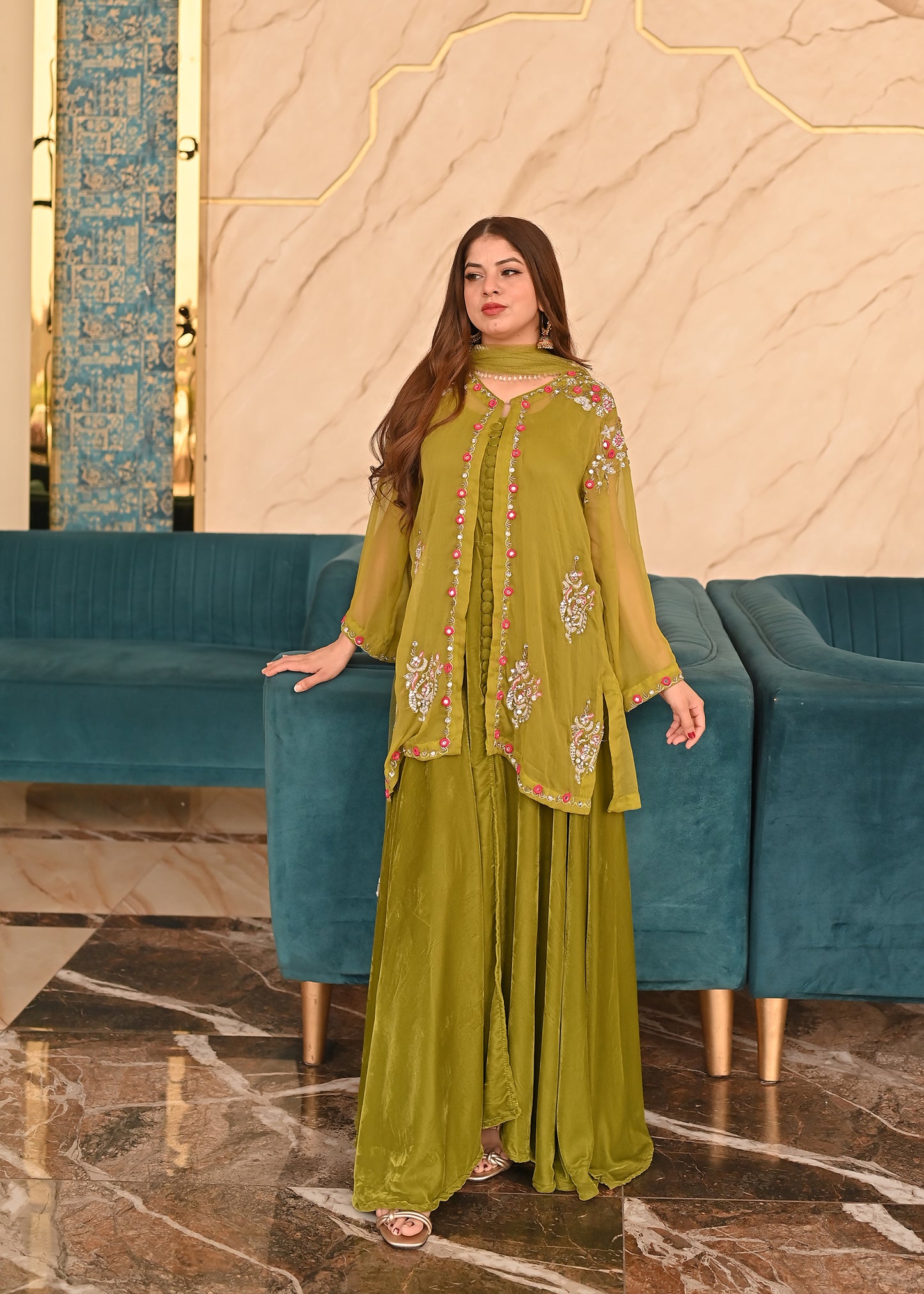 mehndi gaown+maxi