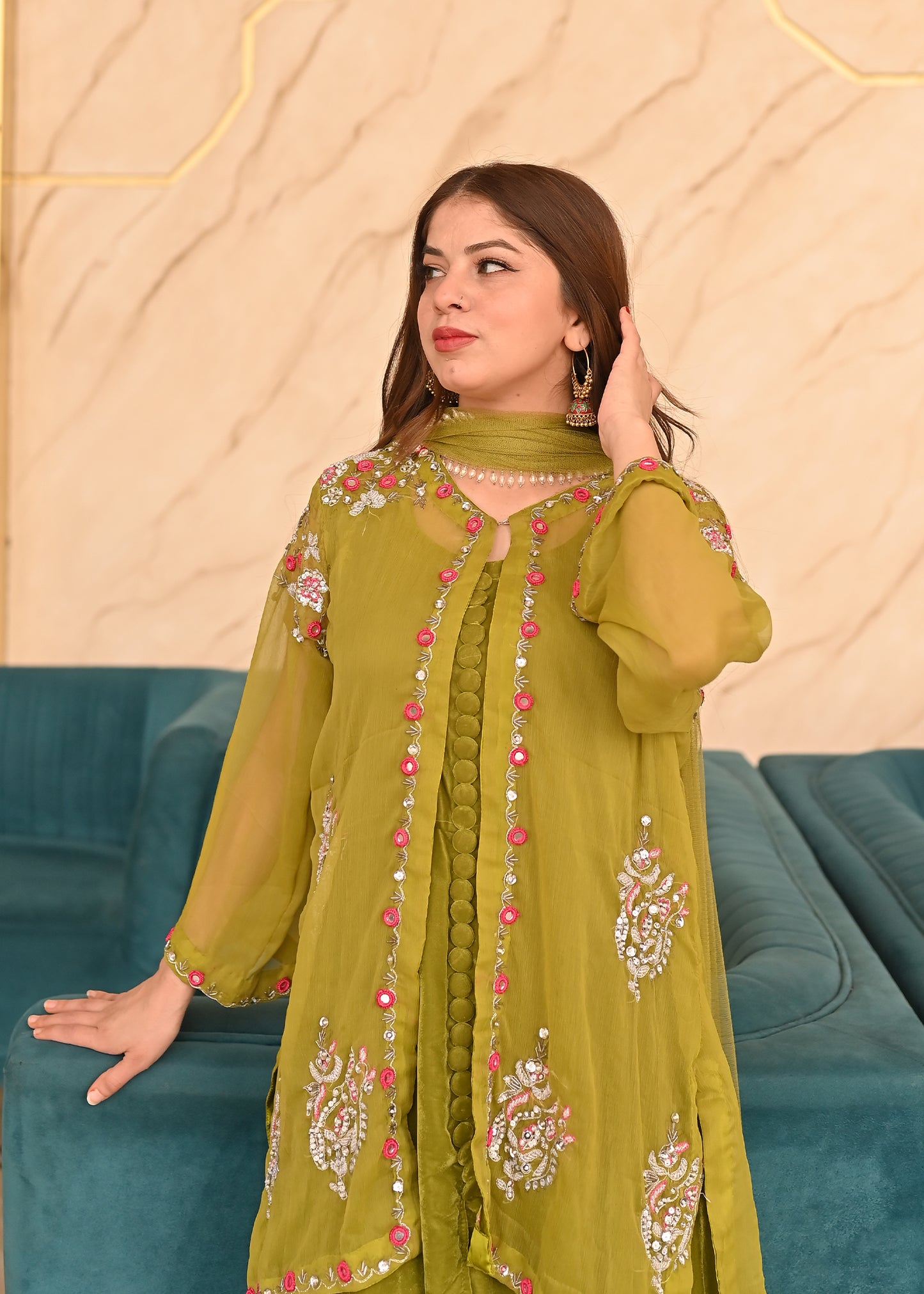mehndi gaown+maxi