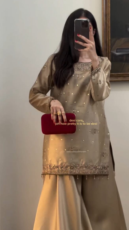 antique golden dress