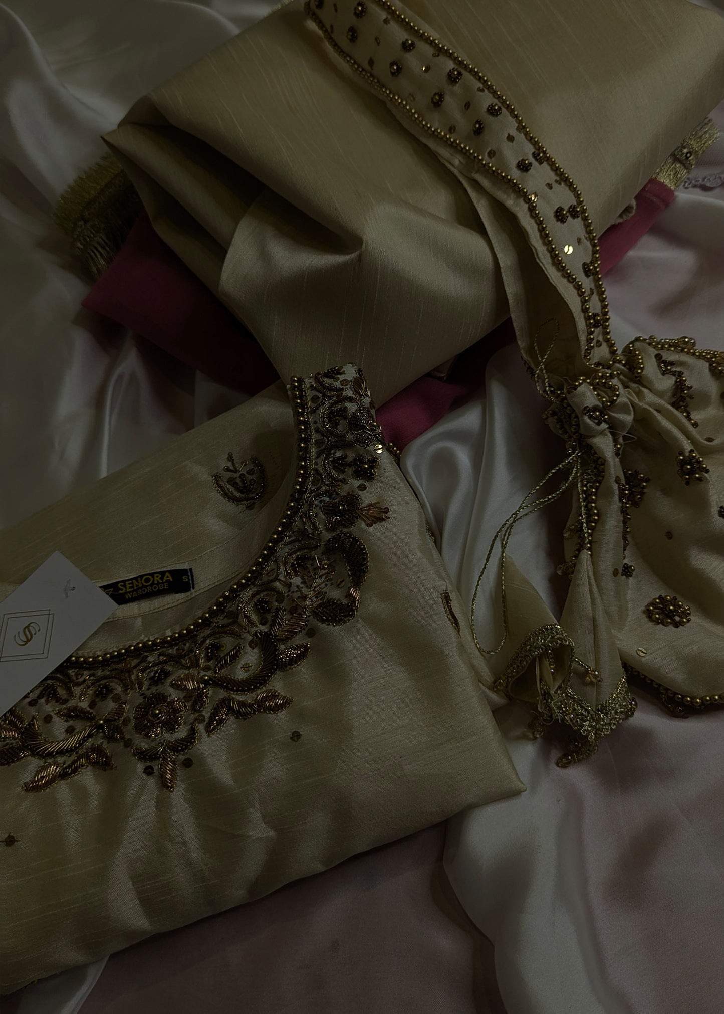 antique golden dress