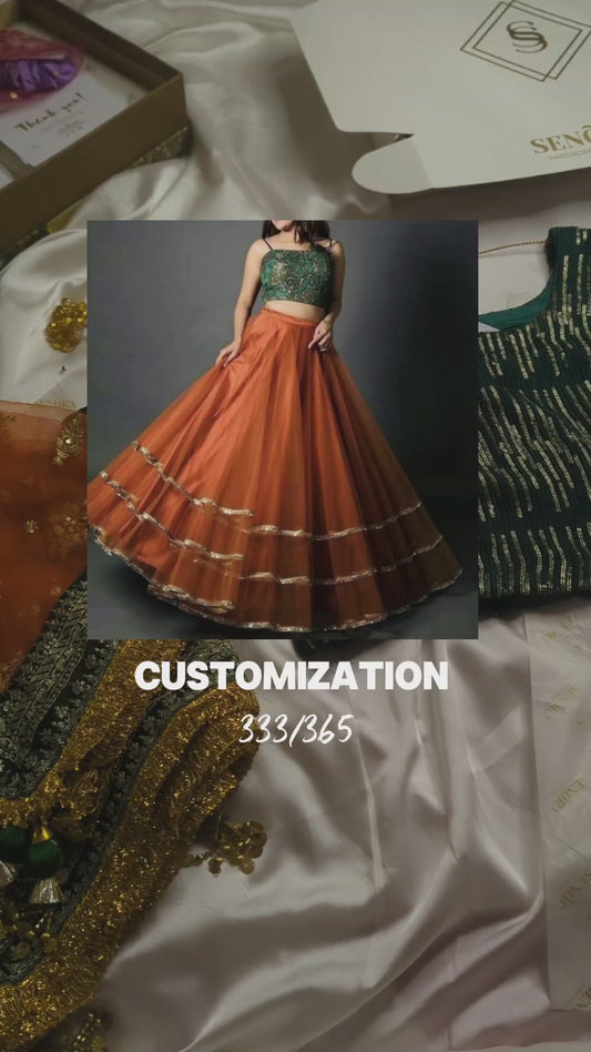 Mehndi Lehnga