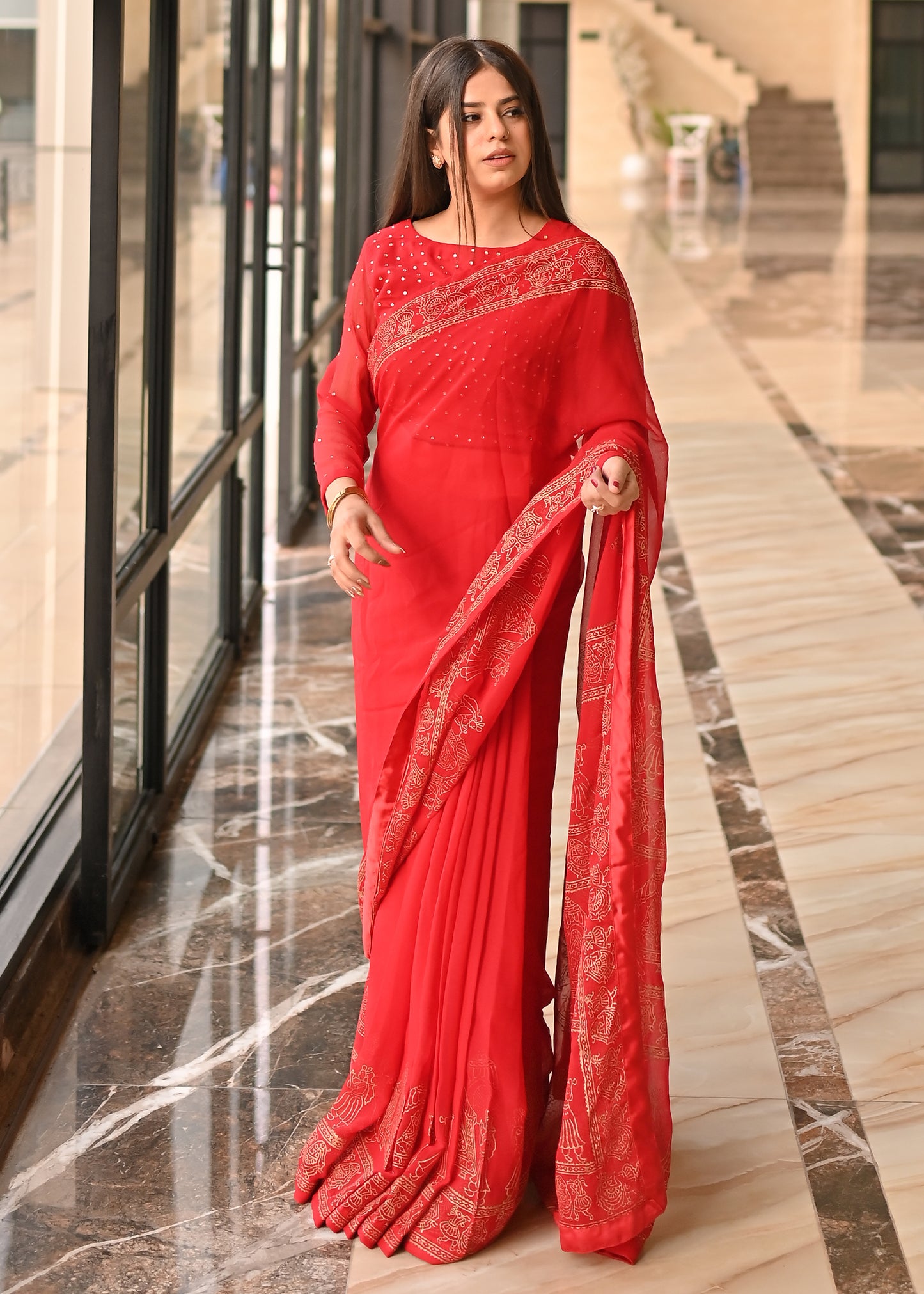 red saree