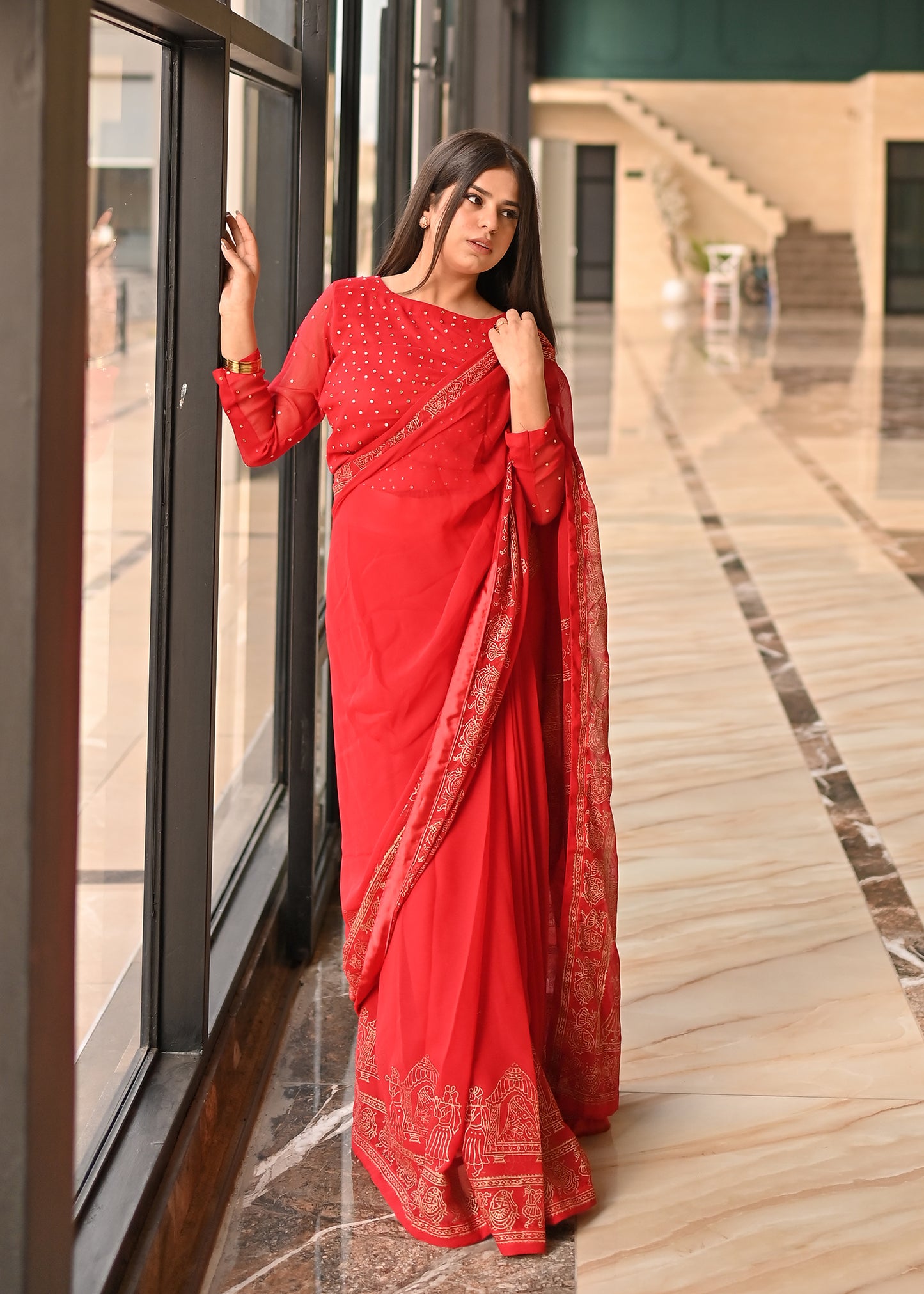 red saree